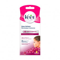 Wax strips for removal of hair from the person Veet Easy-Gelwax with aroma of a velvet rose and essential oils, 20 pieces