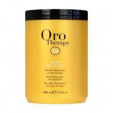 The restoring mask with active microparticles of Fanola Oro Therapy Oro Puro Mask gold, 1 l