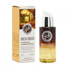 The restoring serum for the person Enough Rich Gold Intensive Pro Nourishing Ampoule with components of gold, 30 ml