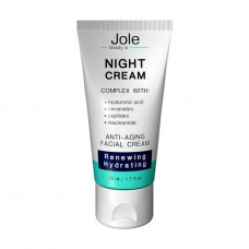 Wosstanawliwaueschtschi night cream for the person Jole Night Cream Anti-Aging Facial Cream with hyaluronic acid, a complex of peptides and ceramides, 50 ml