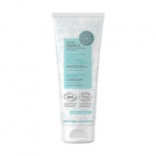 Wosstanawliwaueschtschi a face scrub of Natura Siberica Organic Certified Gentle Revitalising Face Scrub for dry and dim skin, 100 ml