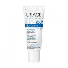 Wosstanawliwaueschtschi tsika-cream for the weakened and angry skin of Uriage Bariederm Cica-Cream Copper-Zinc SPF 50, 40 ml