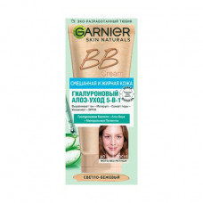 VV-cream for the person Garnier Skin Naturals the Comprehensive moistening Sekret's care perfection 5 in 1, SPF 25, for the combined and oily skin, Svetlo-bezhevy, 4