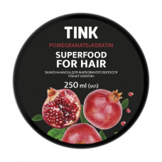 Protective mask for a dyed hair of Tink SuperFood For Hair Pomegranate & Keratin Mask of Grenades and a keratin, 250 ml
