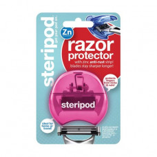 Protective cover for the Steripod razor with a zinc anticorrosive strip, pink