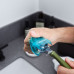 Protective cover for the Steripod razor with a zinc anticorrosive strip, blue