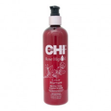 The protective conditioner for a dyed hair of Chi Rose Hip Oil Color Nurture Protecting Conditioner with oil of a rose and a keratin, 350 ml