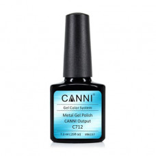 Mirror gel polish for nails of Canni Gel Color System Gel Polish 712 of Blue, 7.3 ml