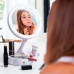 Transforming mirror for a make-up of My Fold Away with LED illumination, bilateral magnifying