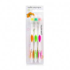 Lito toothbrush of average rigidity, 3 pieces