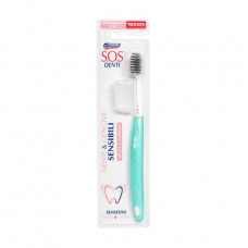 Toothbrush with coal bristles of Pasta Del Capitano SOS Denti Charcoal, soft, 1 piece