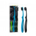 Megasmile Black Whitening Loop toothbrushes of average rigidity, 2 pieces