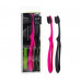 Megasmile Black Whitening Loop toothbrushes of average rigidity, 2 pieces