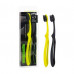 Megasmile Black Whitening Loop toothbrushes of average rigidity, 2 pieces