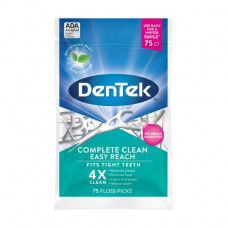 Toothpick with tooth DenTek thread Complex clarification Back teeth, 75 pieces