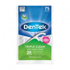 Toothpick with tooth DenTek thread Threefold clarification, 75 pieces